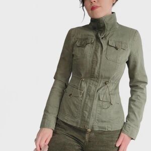 Khaki Green Women's Military Jacket